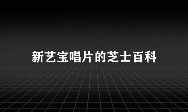 新艺宝唱片的芝士百科