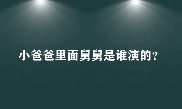 小爸爸里面舅舅是谁演的？