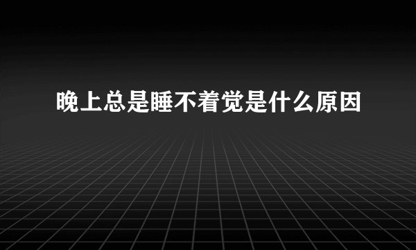 晚上总是睡不着觉是什么原因