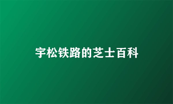 宇松铁路的芝士百科