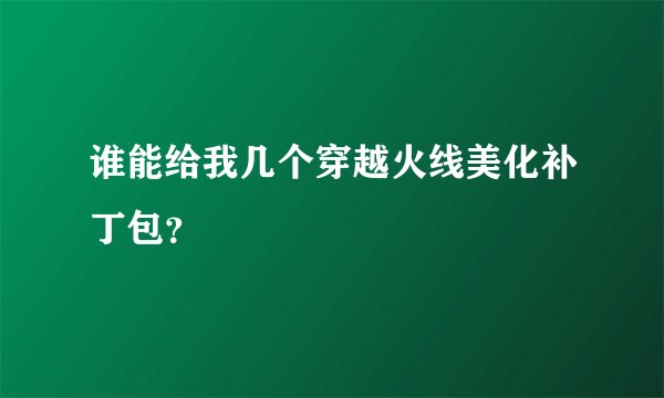 谁能给我几个穿越火线美化补丁包？