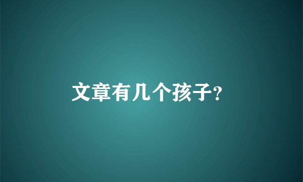 文章有几个孩子？