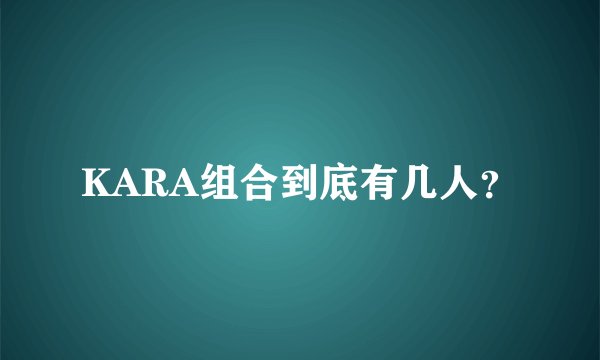 KARA组合到底有几人?