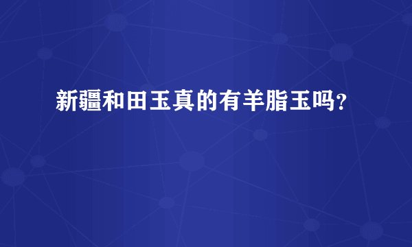 新疆和田玉真的有羊脂玉吗？