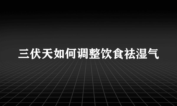 三伏天如何调整饮食祛湿气