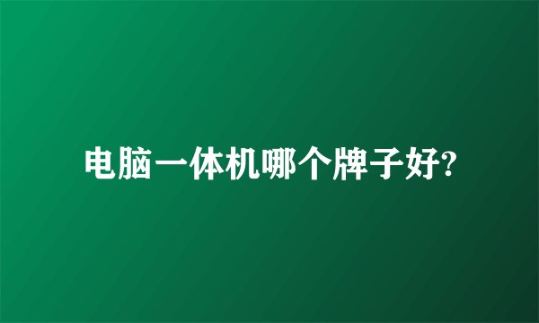 电脑一体机哪个牌子好?