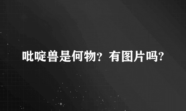 吡啶兽是何物？有图片吗?