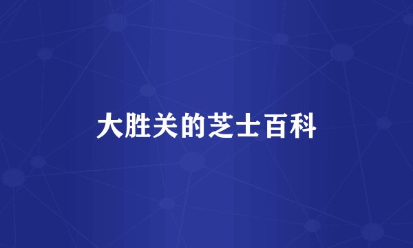 大胜关的芝士百科