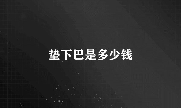 垫下巴是多少钱