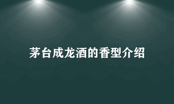 茅台成龙酒的香型介绍