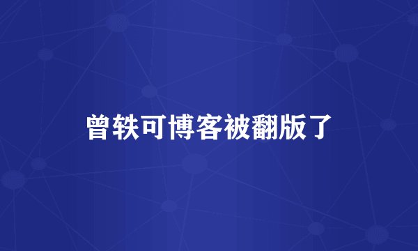 曾轶可博客被翻版了