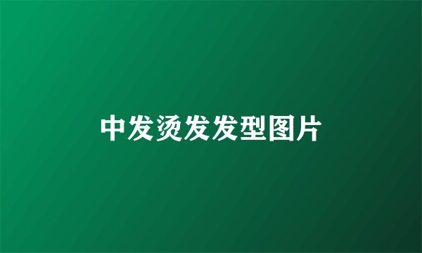 中发烫发发型图片