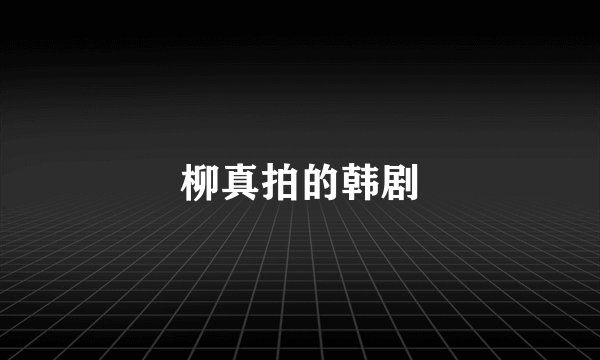 柳真拍的韩剧
