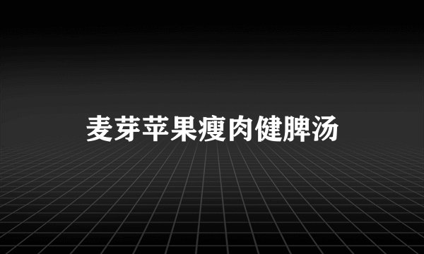 麦芽苹果瘦肉健脾汤