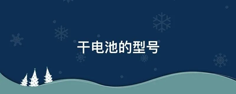 干电池的型号