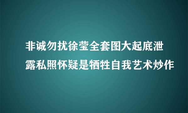 非诚勿扰徐莹全套图大起底泄露私照怀疑是牺牲自我艺术炒作