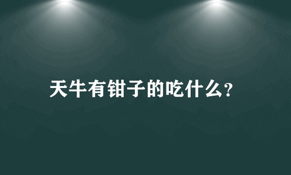 天牛有钳子的吃什么?