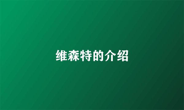 维森特的介绍