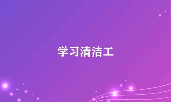 学习清洁工