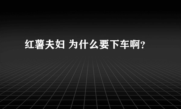 红薯夫妇 为什么要下车啊？