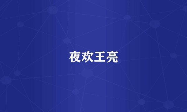 夜欢王亮