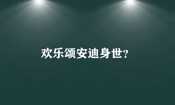 欢乐颂安迪身世？