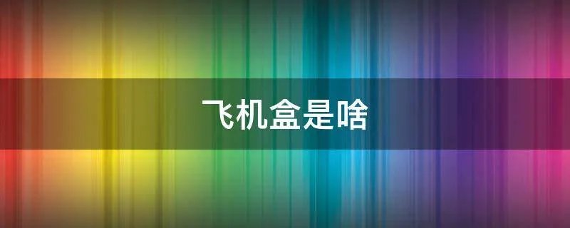 飞机盒是啥