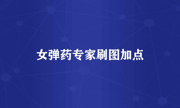 女弹药专家刷图加点