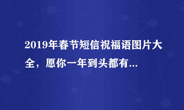 2019年春节短信祝福语图片大全，愿你一年到头都有好运气！