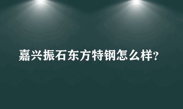 嘉兴振石东方特钢怎么样？