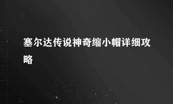 塞尔达传说神奇缩小帽详细攻略
