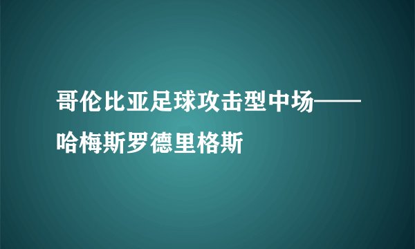 哥伦比亚足球攻击型中场——哈梅斯罗德里格斯