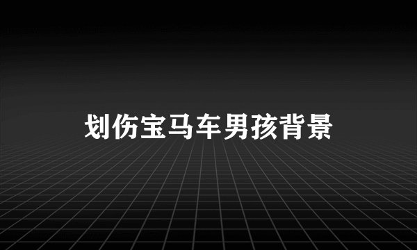 划伤宝马车男孩背景