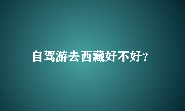 自驾游去西藏好不好？