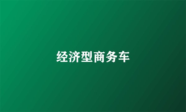 经济型商务车