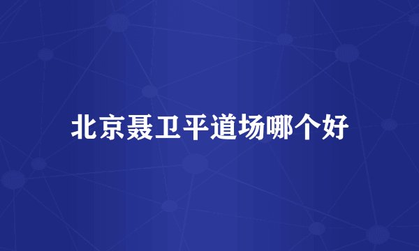 北京聂卫平道场哪个好