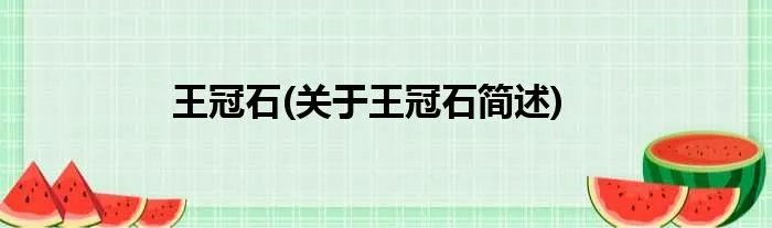王冠石(关于王冠石简述)