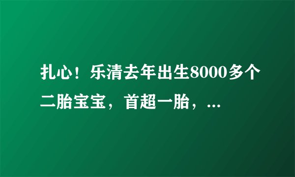 扎心！乐清去年出生8000多个二胎宝宝，首超一胎，原因竟是……