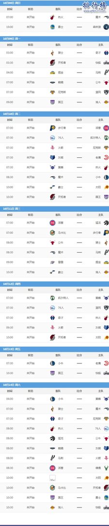 2017-2018NBA季前赛什么时候开始,2018NBA季前赛赛程