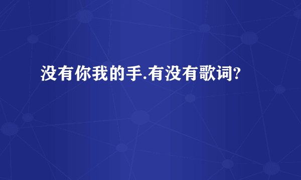 没有你我的手.有没有歌词?
