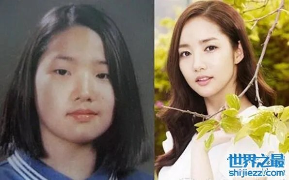 朴敏英整容前后照片对比,简直丑女大翻身