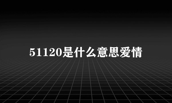 51120是什么意思爱情