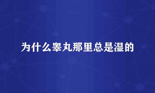 为什么睾丸那里总是湿的