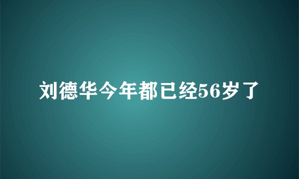 刘德华今年都已经56岁了