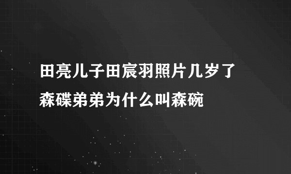 田亮儿子田宸羽照片几岁了 森碟弟弟为什么叫森碗