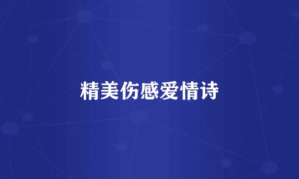 精美伤感爱情诗