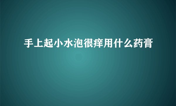 手上起小水泡很痒用什么药膏
