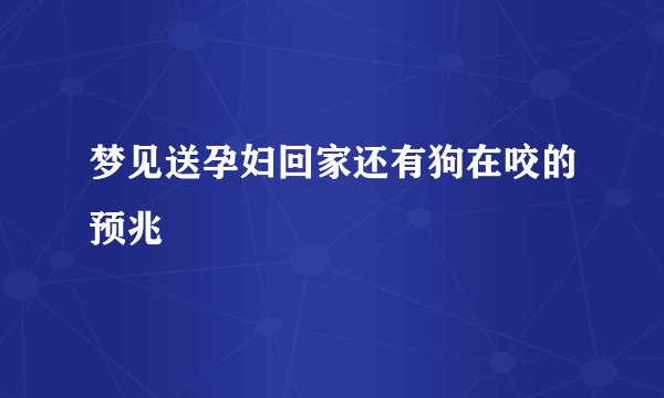 梦见送孕妇回家还有狗在咬的预兆