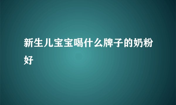 新生儿宝宝喝什么牌子的奶粉好