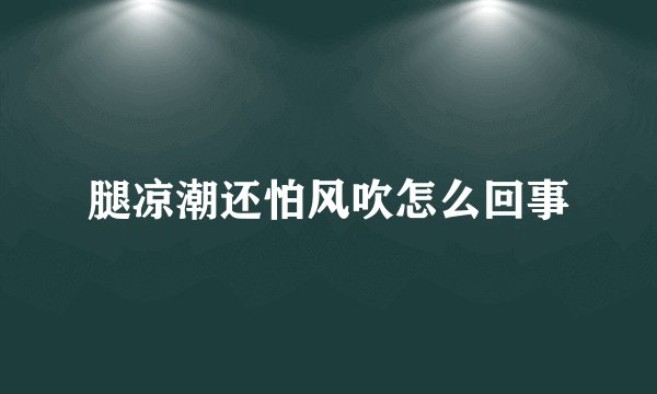 腿凉潮还怕风吹怎么回事